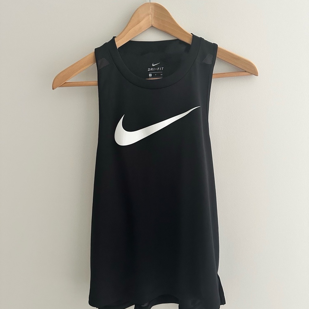 Nike Black Dri-FIT Racerback Running Tank with Mesh Back - Women's Size Small